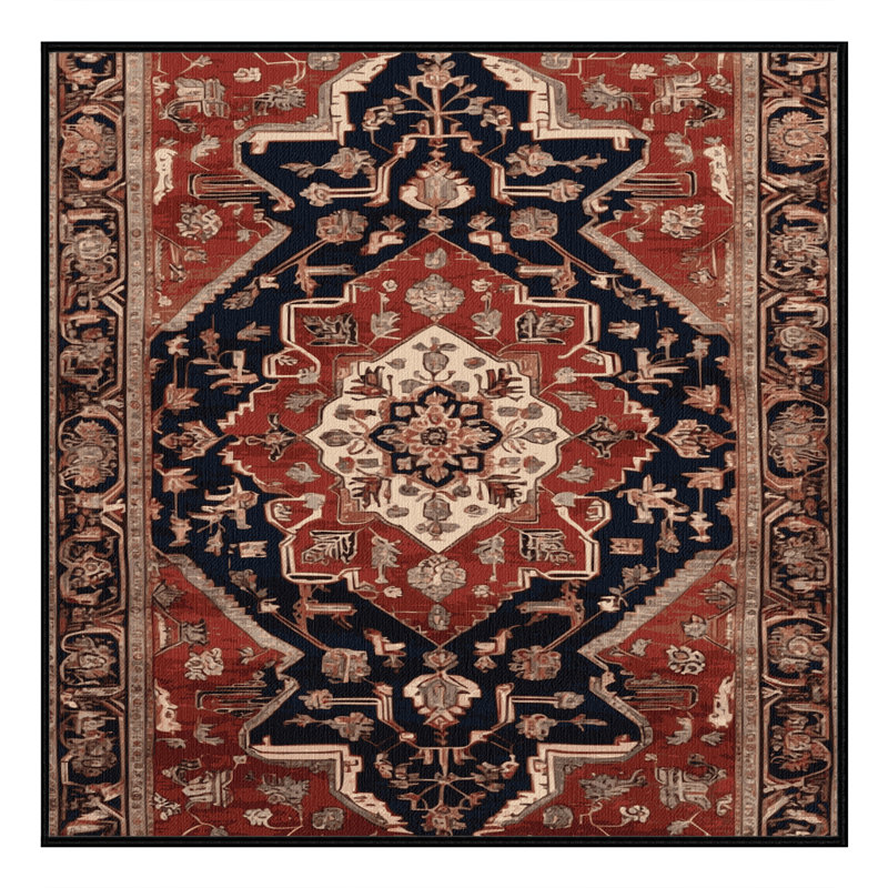 Tapis brun lavable à la machine, Carré 5 pi
