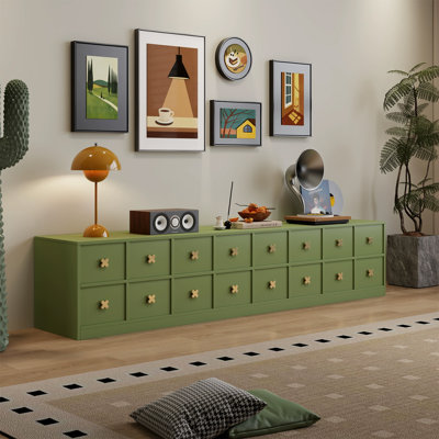 Modern Green Manufactured Wood TV Stands