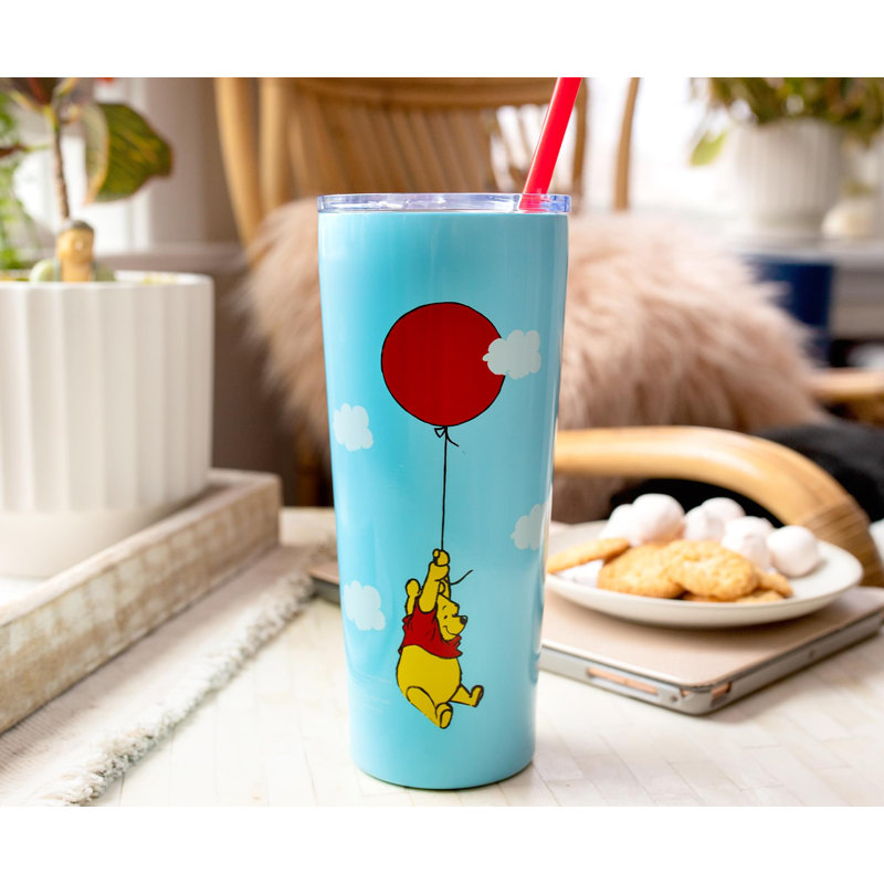 Ourson 22 oz Gobelet à double paroi en acier inoxydable avec paille