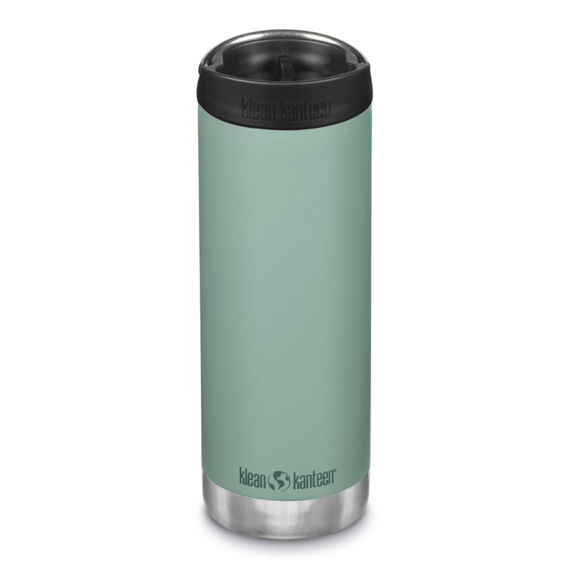 Klean Kanteen Vacuum Insulated Stainless Steel Water Bottle, Black, 16 oz.