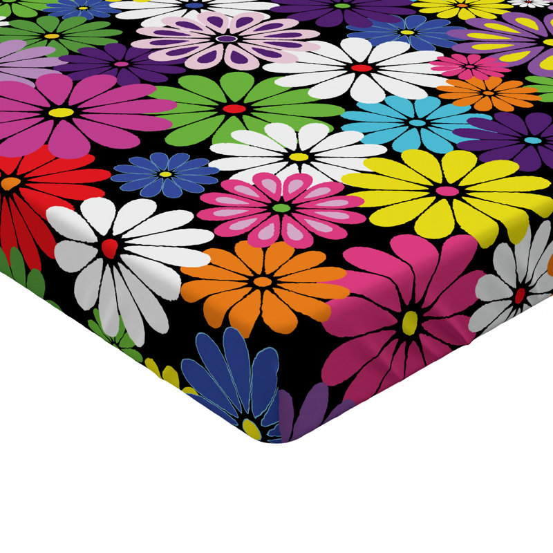 Microfiber Floral Fitted Sheet, Twin XL Fitted Sheet