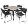 Kee Mobile Square Breakroom Table and Chair Set
