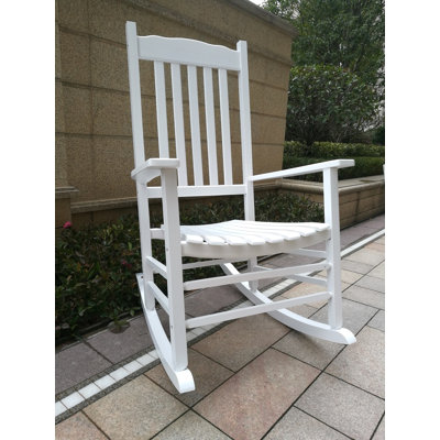 Chaise berçante d'extérieur en bois massif Dariell