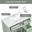 Meuble-lavabo moderne spacieux de 36 pouces avec lavabo, finition bois vert