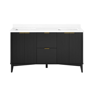 Gabi 60 in. Double Sink Bathroom Vanity -  Ove Decors, 15VVA-BER260-190VF