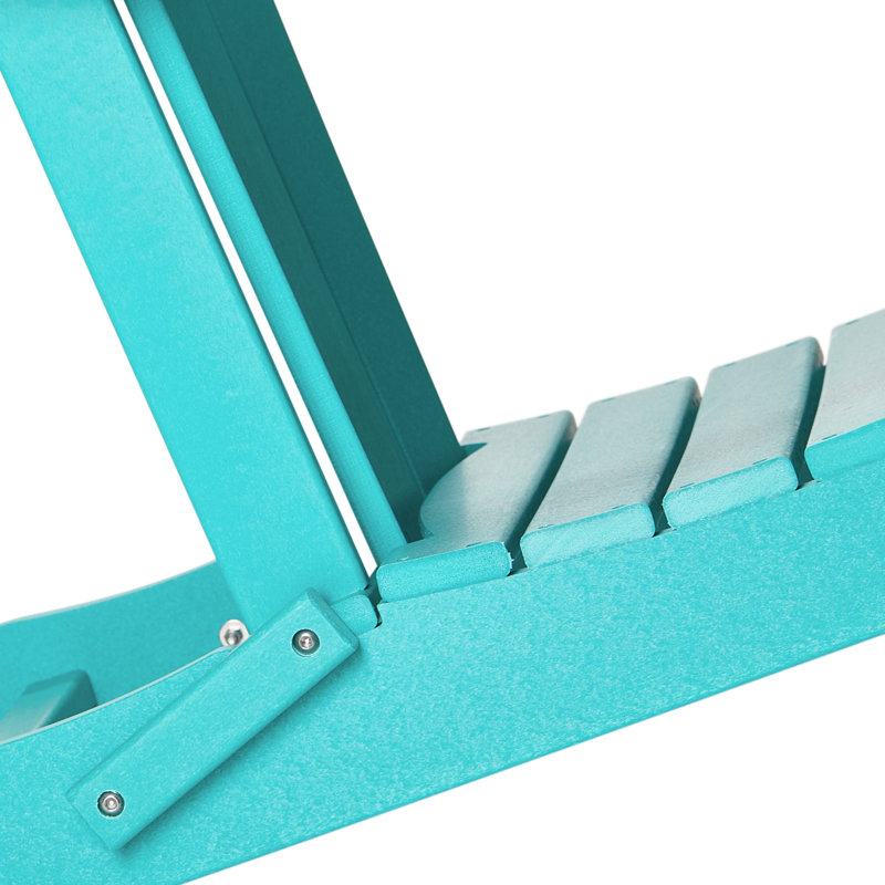 Ensemble de conversation Adirondack pour l'extérieur avec table basse carrée 5 pièces Vinnie, Turquoise