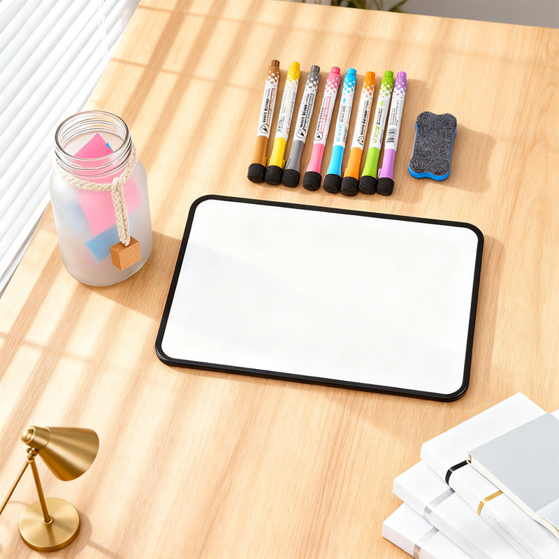 A3 Dry Erase Magnetic Double Sided Whiteboard Set, 21cm H x 30cm W x 2cm D
