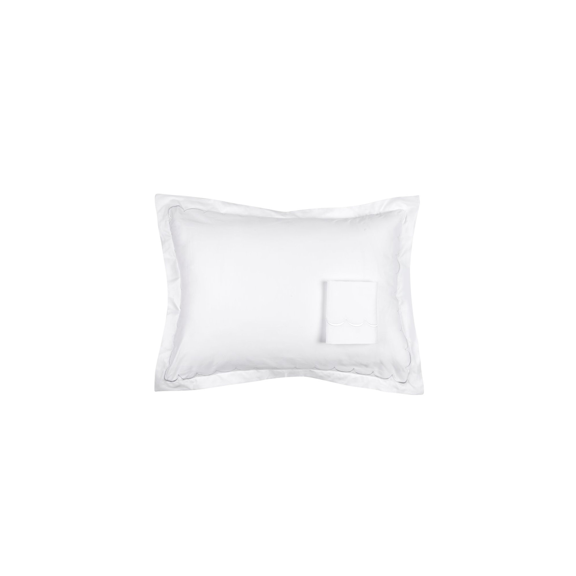 Brazier Sateen Duvet Cover Set, Twin Duvet Cover + 1 Standard Sham, White