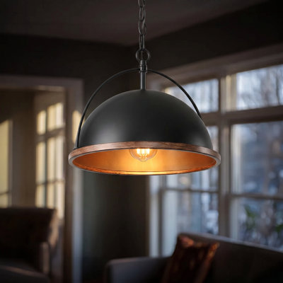 13" Metal Pendant with Adjustable Height