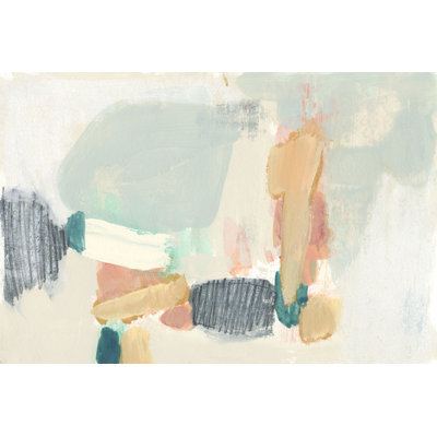 "Confetti Shapes II" by Jennifer Goldberger Abstract Collage Painting Print 