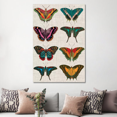 Polychrome Butterflies II by Vision Studio - Wrapped Canvas Painting