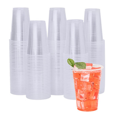 9 Oz Plastic Cups, 500 Pack - Clear Disposable Drinking Water Cups For Cold Beverages, Clear Plastic Cups For Drinking, Ideal For Party
