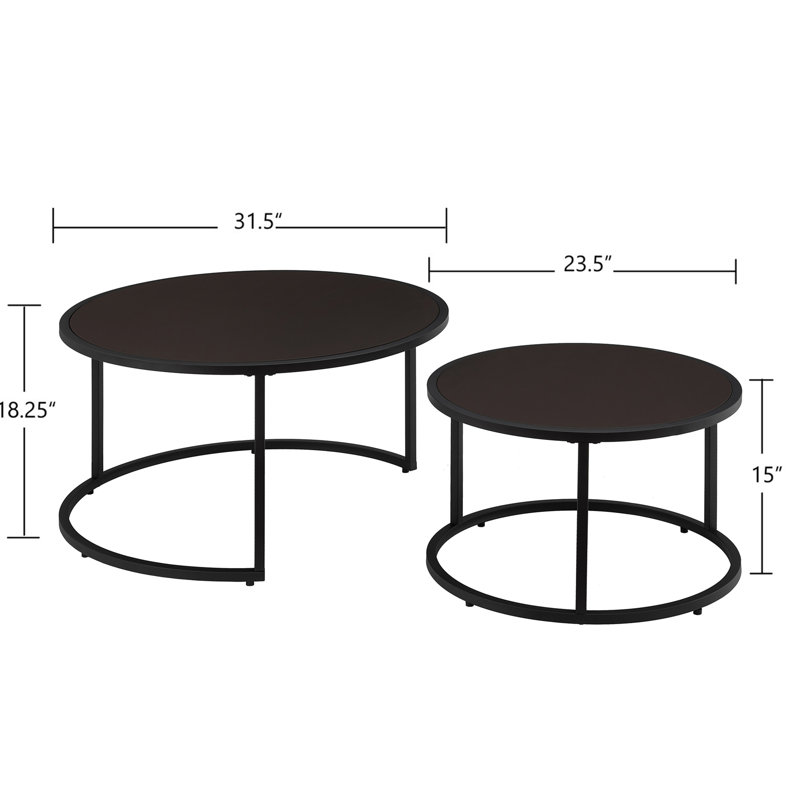 Table basse Nesting, Dark Brown