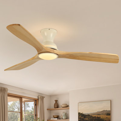 Ventilateur de plafond à intensité variable de 52 po avec lumières et télécommande 3 lumières Karlena
