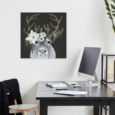 Art contemporain de la faune, le renne et le cerf, art animalier