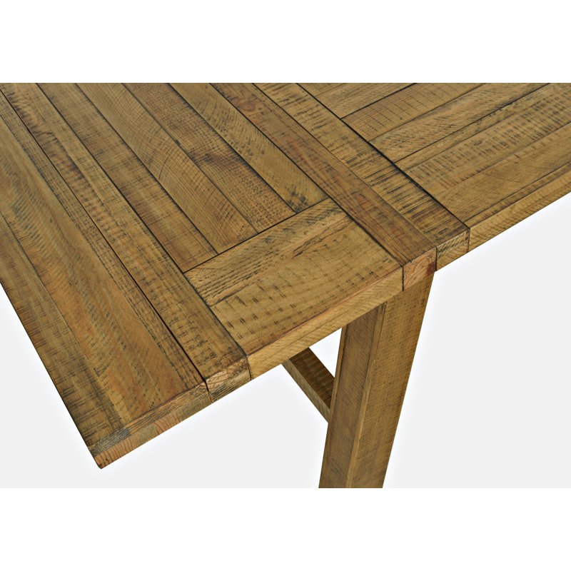 Fahrettin Pine Solid Wood Dining Table, Gold