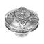 BRISTOL KNOB; DECORATED WITH SWAROVSKI® CRYSTALS; BURNISHED SILVER