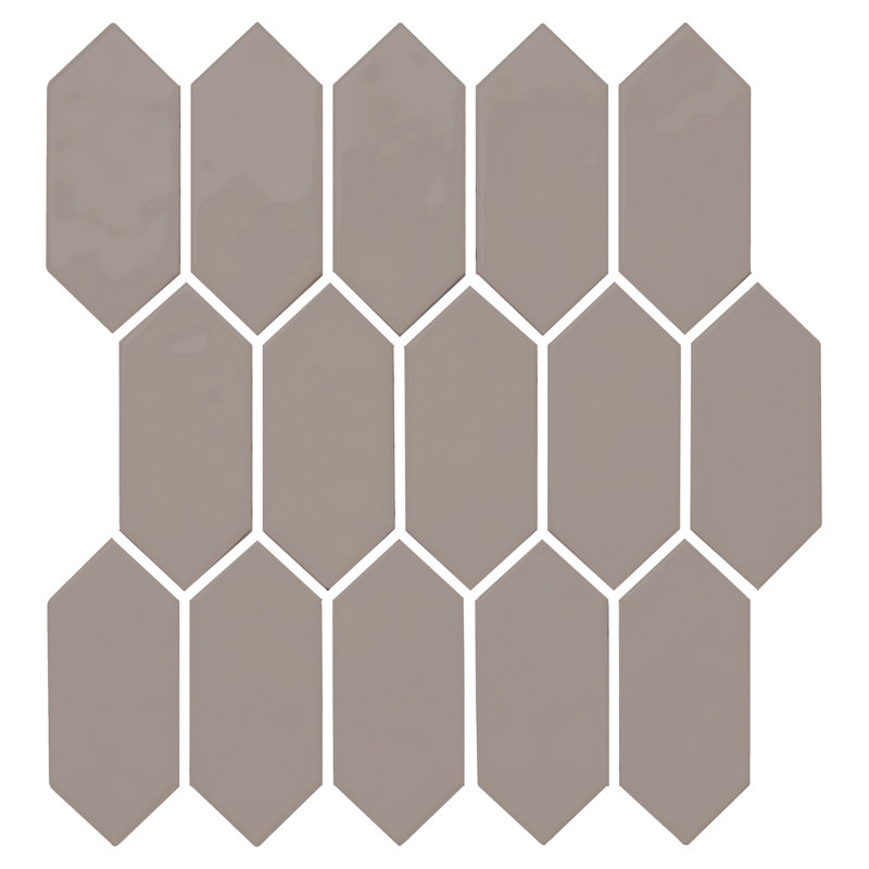 Daltile Mythology 2" x 5" Ceramic Picket Mosaic in Glossy Chronos (12 PC per Carton) (8.76 SQFT per Carton), Harmonia