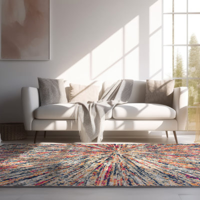 Tapis crème abstrait Kymiere