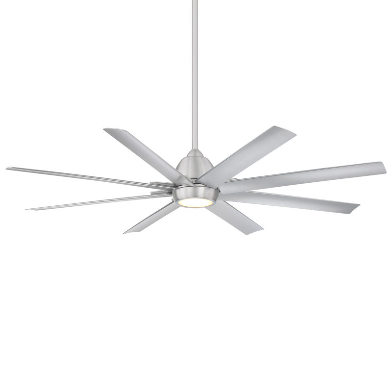66" 8 - Blade Outdoor / Indoor Smart Ceiling Fan with Remote Control Included, Works With Google Assistant, Amazon Alexa and IOS/Android Mobile APP