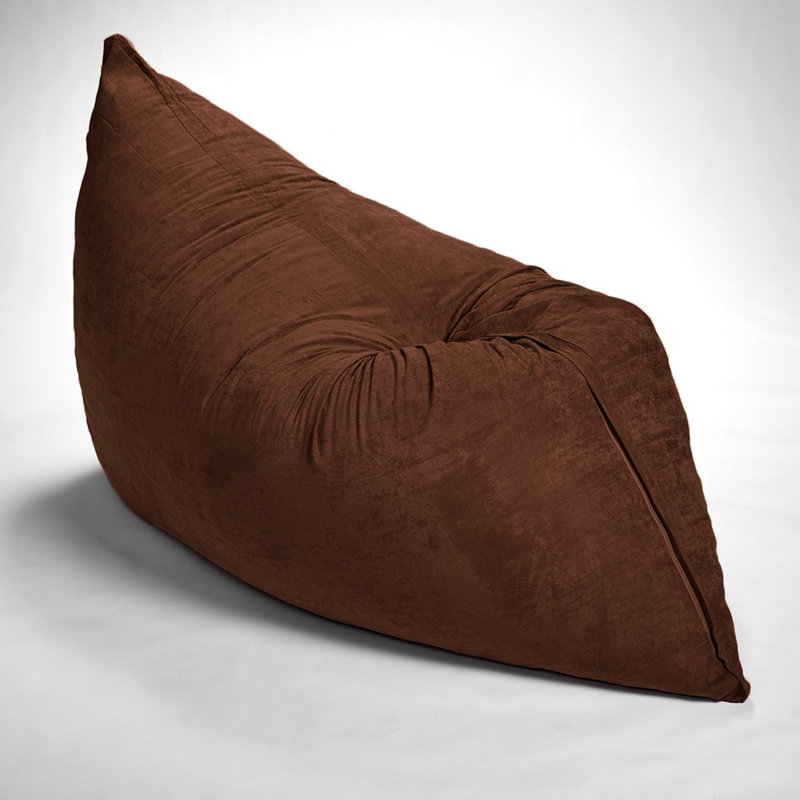 Fauteuil à billes pour adultes avec grand rembourrage inclus, 10" H x 52" lx 73" D, Chocolat