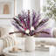 Bouquet de fleurs séchées bohème violettes - 43 cm (17 pouces) d'herbes de la pampa pour décoration intérieure ou centre de table de mariage