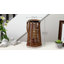 Rustic Chic Tapered Cylinderical Rattan Candle Holder Lantern with Jute Handle-20884289