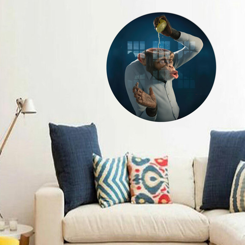 Art mural en verre trempé personnalisé Brainless, H 19,7 po x l 19,7 po