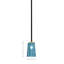 Suspension Anderson Stem Hung Mini présentée en finition noir mat et laiton New Age, avec verre fumé à bulles de 11,4 cm de largeur x 16,5 cm de hauteur.-481797530-481797531
