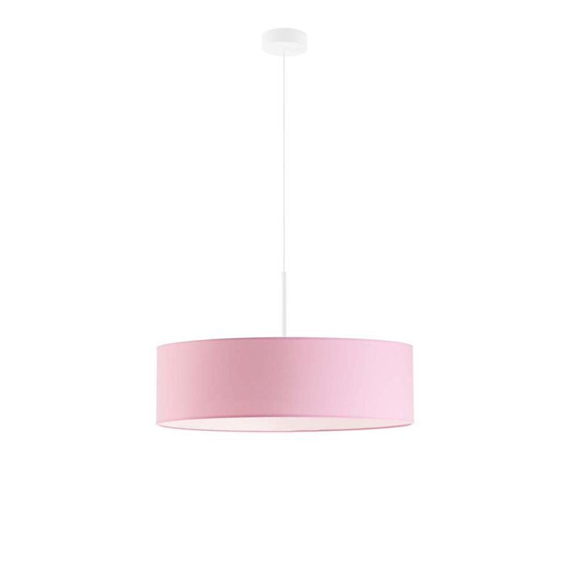 Aubrionna 4 - Light Drum Pendant, Light Pink, White