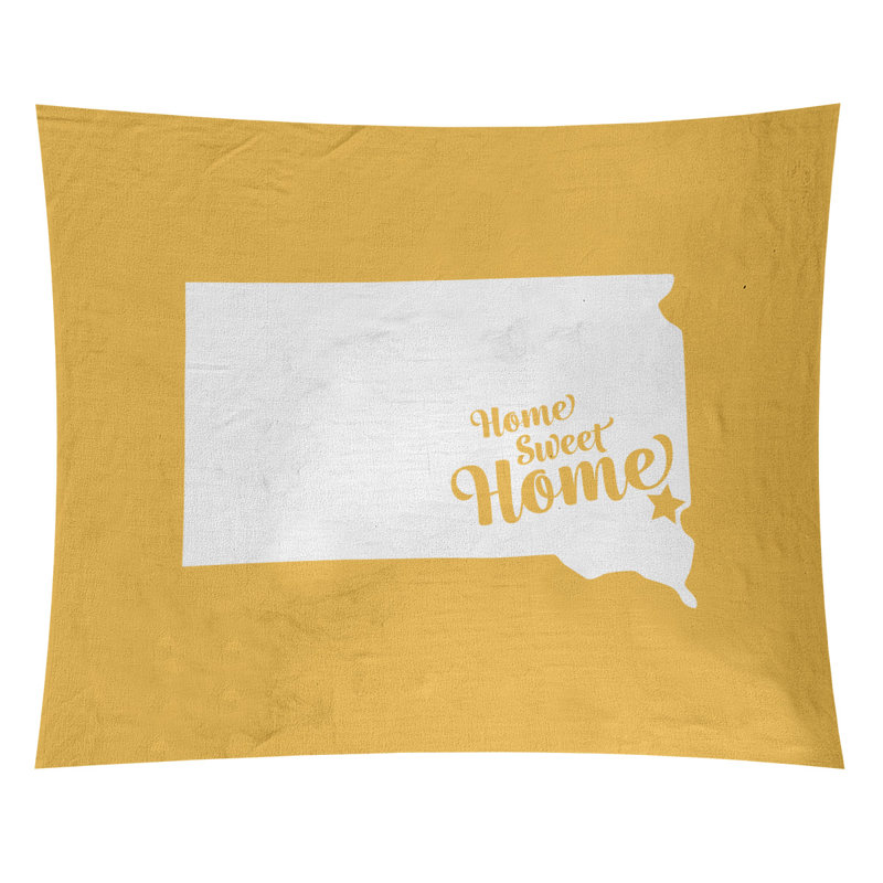 Tapisserie Home Sweet Sioux, H 104 po x l 88 po, Jaune