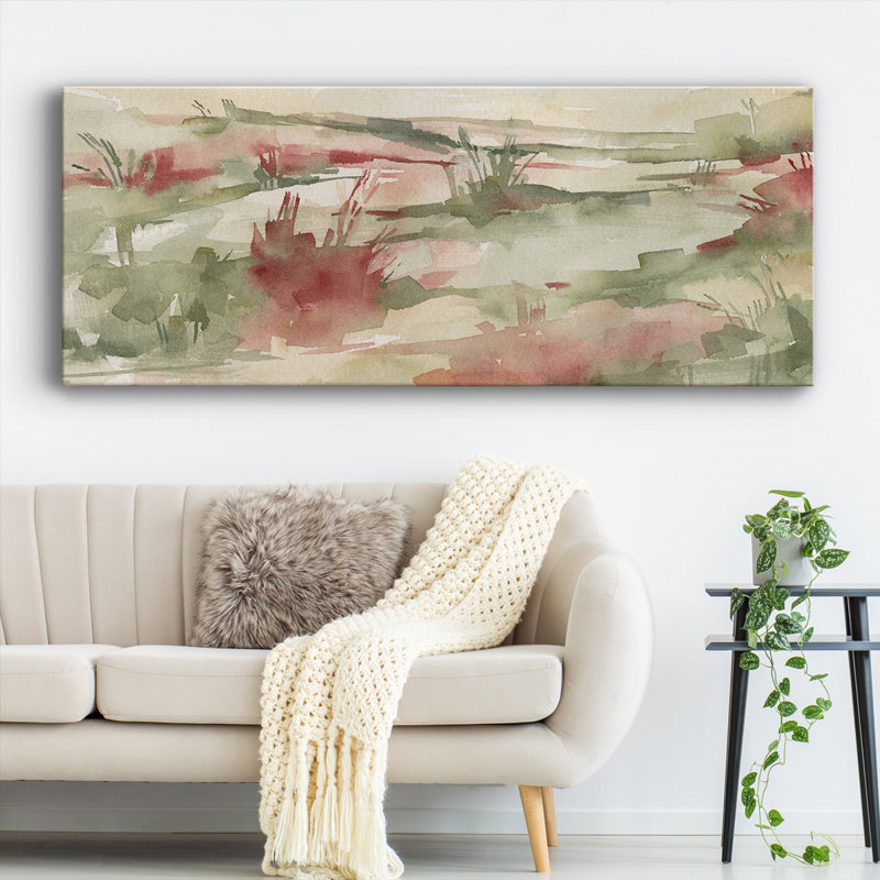 Rust Grasslands Ii sur impression sur toile, H 24 po x l 60 po x P 1,5 po