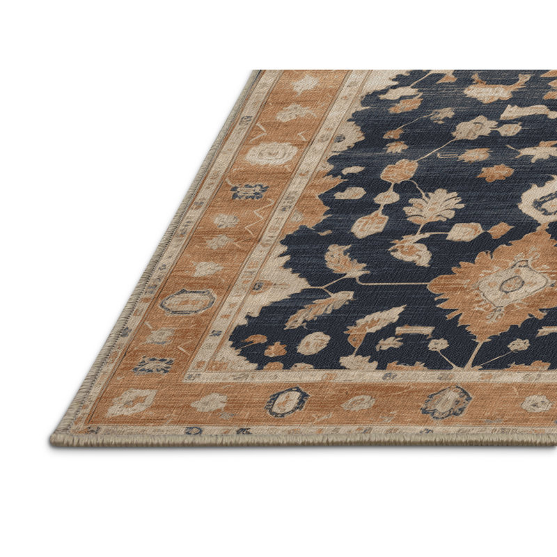 Tapis beige surteint lavable à la machine, Rectangle 5 pi x 7 pi