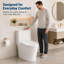 Toilette allongée une pièce, 1,28 GPF, hauteur confortable, siège à fermeture douce, certifié cUPC