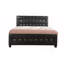 Lit double transitionnel noir pour espaces modernes
