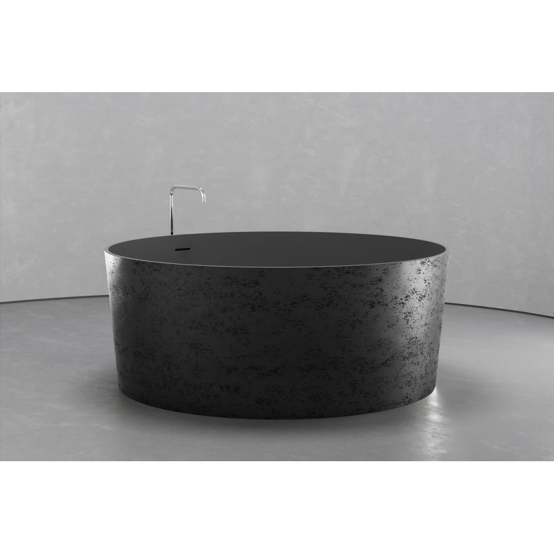 Baignoire autoportante 58,9 po , Fer / noir