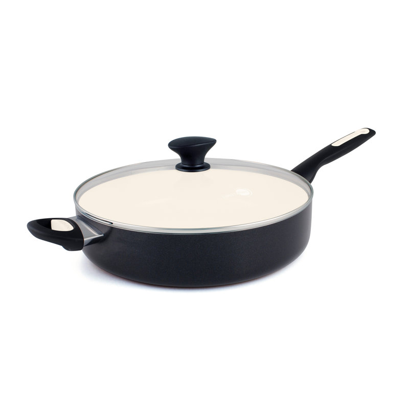 GreenPan Rio Healthy Ceramic Nonstick 5Qt Saute Pan with Lid, Black