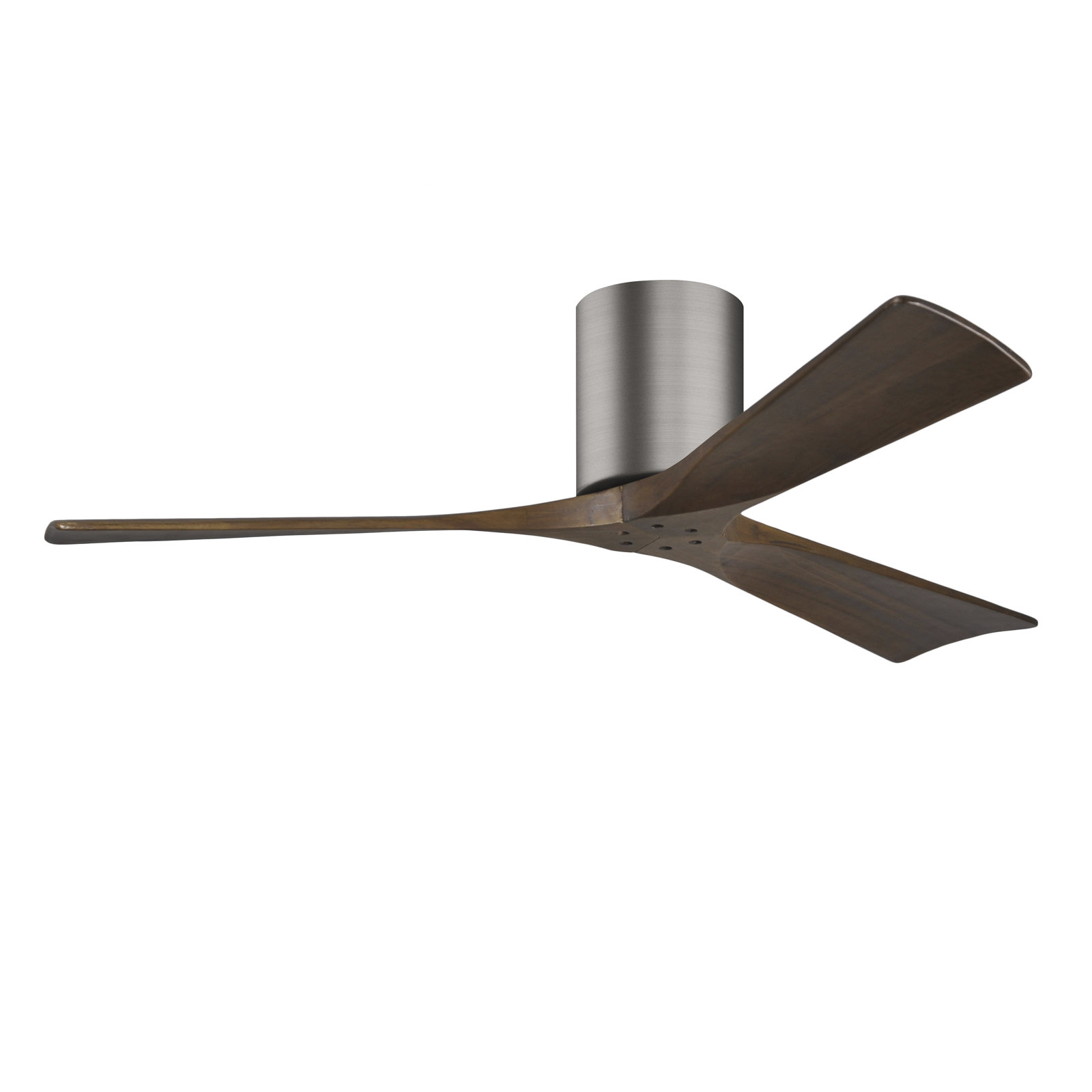 Olivier 3 Blade Ceiling Fan, Walnut Tone, Brushed Pewter, 52"