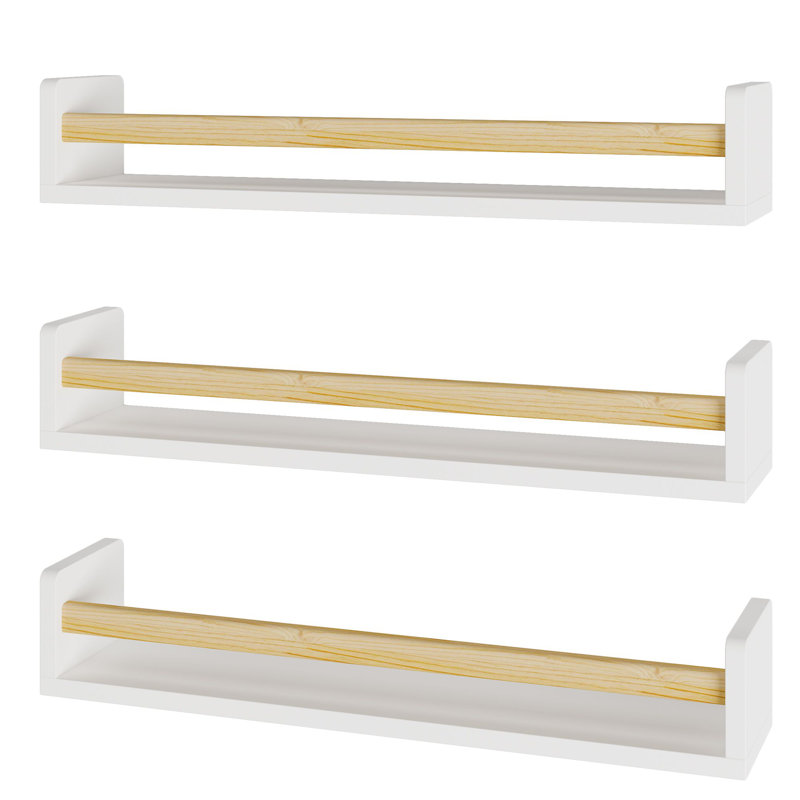 Edney 3 Piece Paulownia Floating Shelf