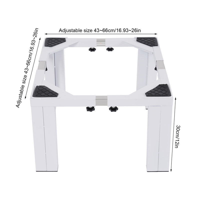 YYBSH Washing Machine Pedestal Adjustable, White