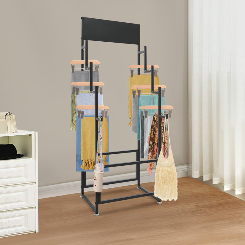 Présentoir de tapis sur pied, Noir