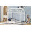 Lit simple en bois, blanc