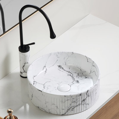 Round Sink, Vessel Sink For Bathroom