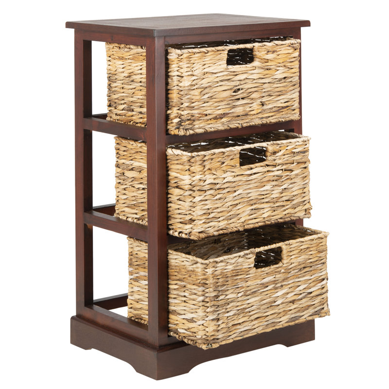 Painswick Solid Wood 3 - Drawer End Table, Cherry