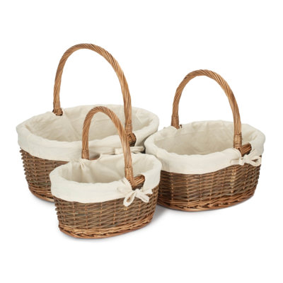 Wicker Laundry Basket with Handles