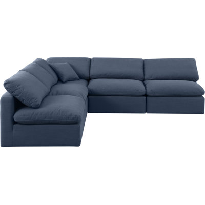 Itala Upholstered 105 " Linen L-Shaped Corner Sectional