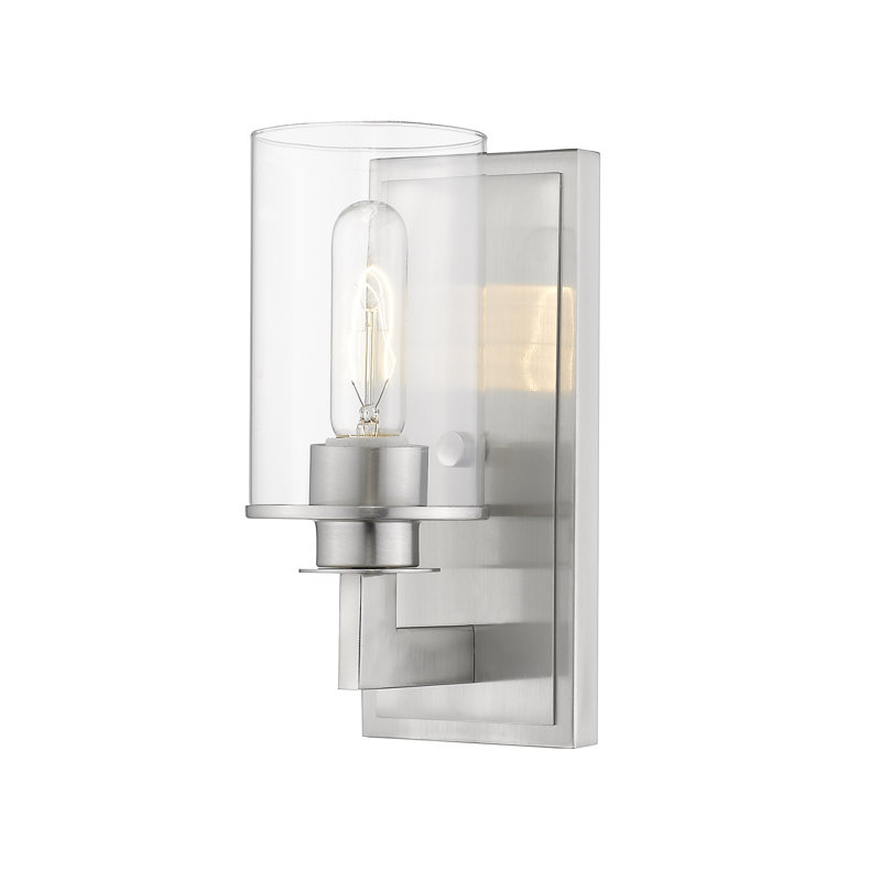 Attah Armed Sconce, Brushed Nickel