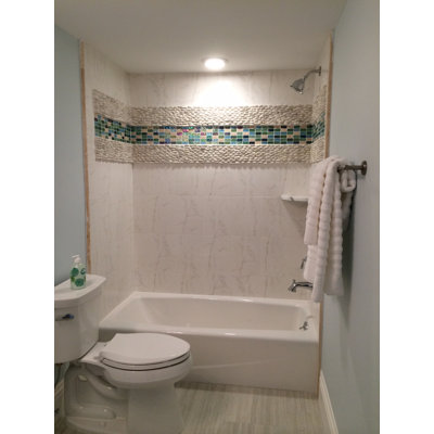Rio White Natural Stone Pebble Mosaic Tile Sheet 12" x 12" Indoor Use Only - 0.5 Sq. Ft.