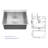 25"X22" Stainless Steel Drop-In Laundry Utility Sink - 16 Gauge, 12 Inch Deep Single Bowl Topmount Basin | Gift Idea