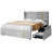 Baranowski Linen Upholstered Bed Frame with Storage Drawers, Wingback Platform Bed with Headboard-704970931